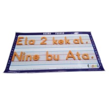 Mıknatıslı Dik Temel Harf Seti-Ses-Hece (Kalınlık: 6mm) - 142 Karakter